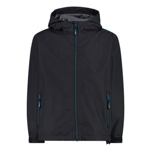CMP Jungen Regenjacke Outdoorjacke mit Kapuze Jacket Fix Hood, Farbe:Grau, Größe:140, Artikel:-59UN antracite / reef