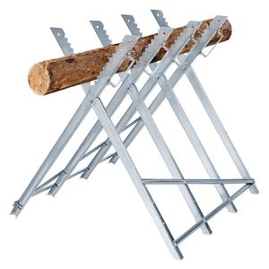 TWOLIIN Sägebock für Kettensägen Holz Klappbar Sägegestell 150kg Belastbarkeit, für Holzsägearbeiten Kettensägebock Brennholz, 82x80.5x79cm, Stahl