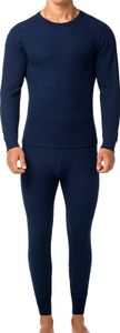 Herren Set Thermounterhose Thermo lange Unterhose SET Unterhemd Unterwäsche Dunkelblau M