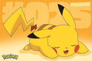 Pokémon Poster Pikachu Asleep  61 x 91,5 cm
