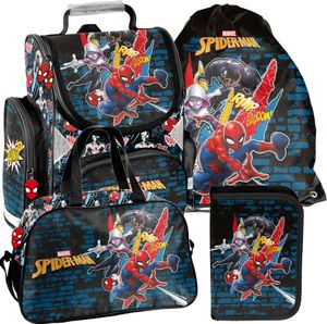 Paso Schule Tornister  Spiderman - Mega-Set