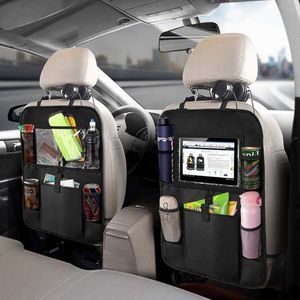 Freetoo Auto-Rückenlehnentasche Auto Rückenlehnenschutz, 2-Tlg Auto Rücksitz-Organizer (2-tlg), mit Durchsichtigem Taschen und iPad-Tablet-Halter