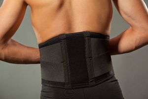 LOREY - Rückenbandage, Rückenstütze, Rückengurt aus Neopren, Lumbalbandage; Größe: XXL