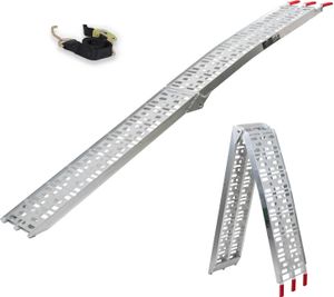 TRUTZHOLM 1 x Auffahrrampe klappbar 228 cm Traglast 340 kg Alu grau gelocht Rampen Motorradrampe