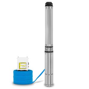 EBERTH 4" Tiefbrunnenpumpe Brunnenpumpe aus rostfreiem Edelstahl, Elektrisch 750W, Durchmesser Pumpe 4 Zoll (10cm), Anschlussgewinde 1 1/2 Zoll