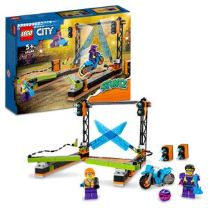 LEGO 60340 City Stuntz Hindernis-Stuntchallenge Set, inkl. Motorrad und 2 Stunt Racer Minifiguren, Action-Spielzeug, Geschenk Set für Kinder