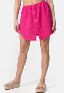 PM SELECTED Sommerlicher Damen Musselin Minirock mit Perlmuttknöpfen PM13 Pink Einheitsgröße Gr. 34-38