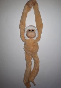 Plüschtier Gibbon, Affe, 54 cm, hellbraun, Hängeaffe Affen Hängeaffen Kuscheltiere Stofftiere Magnet