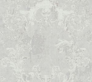 A.S. Création Barocktapete History of Art Vliestapete grau weiß 10,05 m x 0,53 m