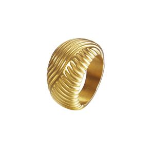 Joop! Jewelry Waves JPRG10609B Damenring Massiv gearbeitet, Ringgröße:57 / 8 / L / 18mm