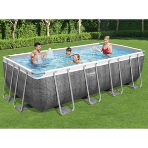 Maison Exclusive Bazénový set Power Steel obdélníkový 488 x 244 x 122 cm