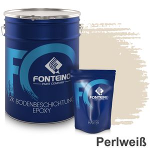 2K Epoxidharz Bodenbeschichtung Bodenfarbe Epoxy Garage Farbe Perlweiß – 2,5Kg