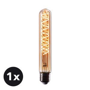 CROWN LED Edison Flötenrohr Glühbirne E27 Fassung, Dimmbar, 4W, 2200K, Warmweiß, 230V, EL29, Antike Filament Beleuchtung im Retro Vintage Look