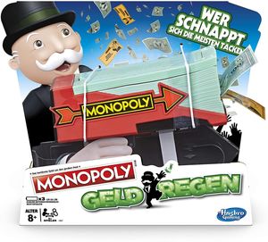 Hasbro E3037 Monopoly Parlour Game Money Rain Game Money