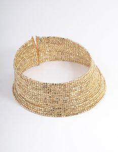 Lovisa - Breite goldene Halskette