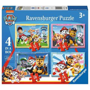 Ravensburger Puzzle 4 in a Box 12,16,20 & 24 Teile 3+ 19x14cm, Motiv:Paw Patrol