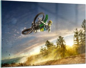 Bilder auf glas - Motorrad Extrem Spaß Wettbewerbe - 120x80cm - Glasbilder - Wandbilder - Kunstdruck - zum Aufhängen bereit - Wanddekoration aus Glas - Glas Bilder - Wandbild auf Glas - GAA120x80-2854