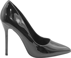 Where's That From - Damen Pumps "Kyra", Patent Kunstleder WM401 (41 EU Weit) (Schwarz)