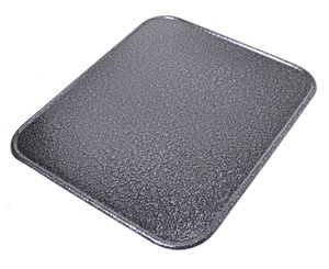 Aqbau® Ofen-Bodenblech Kaminöfen Bodenplatte Bodenschutz für Feuerstellen 60 x 80 cm I Alt Silber