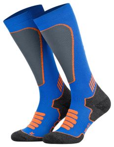 Tobeni Sport Kompressionsstrümpfe Lang Biking- Running- Skiing- Socken für Frauen und Männer, Farbe:Royal, Grösse:39-42