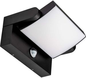 LED Solution Černé fasádní LED svítidlo náklopné s pohybovým čidlem 17W IP65 Barva světla: Teplá bílá 2940