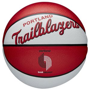 Wilson Team Retro Portland Trail Blazers Mini Ball WTB3200XBPOR, Unisex, Basketballbälle, Weiß, Größe: 3