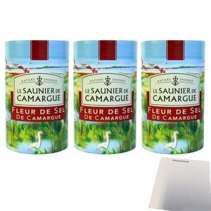 La Saunier de Camargue Fleur de SelLa Saunier de Camargue Meersalz 3er Pack (3x1kg Dose) + usy Block