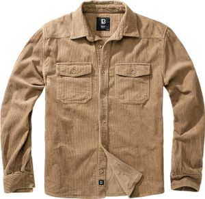 Pánské tričko s dlouhým rukávem Brandit Corduroy Classic Shirt Long Sleeve camel - 7XL