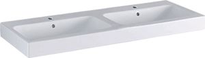 Geberit Doppelwaschtisch iCon 1200 x 485 mm, mit Hahnloch, mit Überlauf weiß