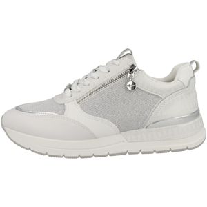 Tamaris Sneaker - Weiß / Silber Textil/Synthetik Größe: 39 Normal