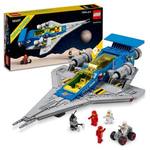 LEGO 10497 Icons Entdeckerraumschiff, Raumschiffmodell zum 90-jährigen Jubiläum, Sammleredition, Weltraum Set mit Astronautenfiguren, Geschenkidee
