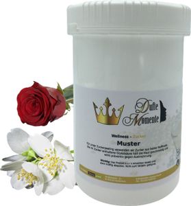 Dufte Momente | Sauna Zucker Körperpeeling 900g | Campo de Fiori (Geranium, Jasmin, Orchidee, Rose) | für empfindliche Haut | vegan + tierversuchsfrei