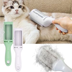 winterbeauy 2Stk Katzenbürste Hundebürste,Haarbürste ohne Wasser,Katzenkamm mit Griff für Langhaar und Kurzhaar(Grün/Weiß)