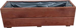 FKL Pflanzkasten Holz Pflanzkübel Kübel Kasten Garten D27 (Nuss, 60 cm)