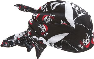 Piraten Kopftuch Seeräuber Bandana schwarz-weiss 54x54cm