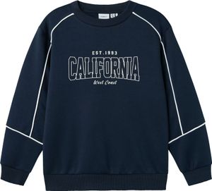 NAME IT Sweatshirt California Design Pullover Abgesetzte Schultern Größe: 122-128