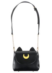 Luna Handtasche mit Katzenohren für Sailor Moon Fans | Farbe: Schwarz