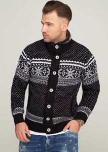 CARISMA Herren Strickjacke CRCESIS Grobstrick Norweger-Muster