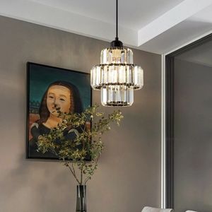 Kristall Kronleuchter, nordisches modernes Design, ideal für Flure und Schlafzimmer, A Gold, Warmweiß