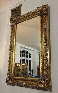 Casa Padrino Barock Spiegel Gold H. 146 cm - Prunkvolle Barock Möbel