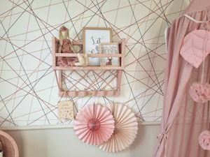 WikliBOX – Wandschrank aus Korbgeflecht mit Kleiderbügeln, Hängeschrank in schmutzigem Rosa