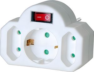 brennenstuhl Adapterstecker 2 Euro 1 Schutzkontaktstecker
