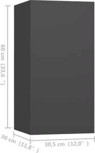 vidaXL TV-Schränke 4 Stk. Grau 30,5x30x60 cm Holzwerkstoff