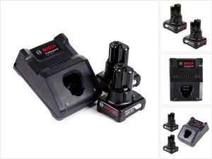 Bosch GAL 12V-40 Profesionální rychlonabíječka pro 12V baterie ( 1600A019R3 ) + 2x 6,0 Ah baterie ( 1600A00X7H )