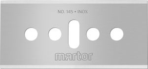 MARTOR 10 x INDUSTRIEKLINGE, Ersatzklingen Cuttermesser, Sicherheitsmesser, 18,5 mm, Scharf, Im Spender, 4-fach Nutzbar, NR. 145