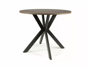 Okrúhly jedálenský stôl 90 cm KAMILO - orech / čierny
