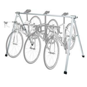 Fahrrad-Sattelständer MCW-K39, Fahrradständer Aufhängebügel, Metall pulverbeschichtet 114x170x114cm ausziehbar  silber