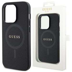 Guess hard silikonový obal iPhone 15 PRO 6.1" black Guess Saffiano MagSafe