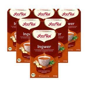 6 x BIO YOGI TEA Ingwer | 6 x 30,6g