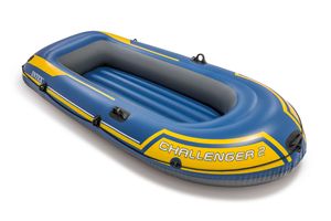 Intex Boot Schlauchboot Angelboot Ruderboot Challenger für 2 Personen, Set mit Paddel und Luftpumpe ,236x114x41cm Maximale Tragfähigkeit: 200 kg